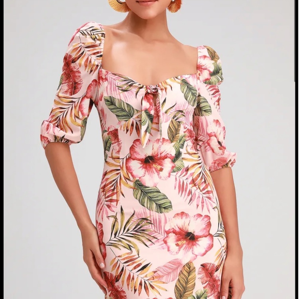 Lulus tropical mini dress